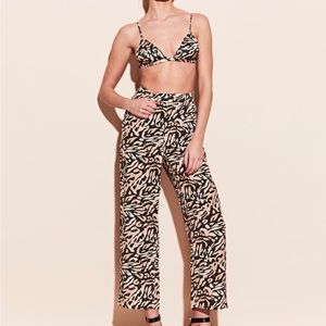 Silk Fleur du mal pants in Tiger Print